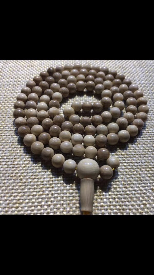 猛犸象牙极品108颗蓝眼睛蓝皮手串8mm规格 - 图片 2