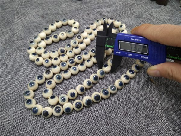 猛犸象牙108蓝眼睛手串1.3蓝眼睛手串 - 图片 7