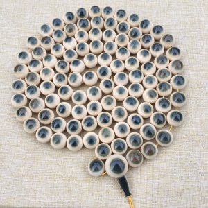 猛犸象牙15mm蓝眼睛108颗手串