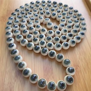 猛犸象牙2.0蓝眼睛108手串20mm蓝皮108