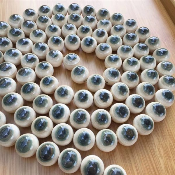 猛犸象牙20mm蓝眼睛108颗手串 - 图片 4
