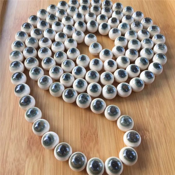 猛犸象牙20mm蓝眼睛108颗手串 - 图片 3