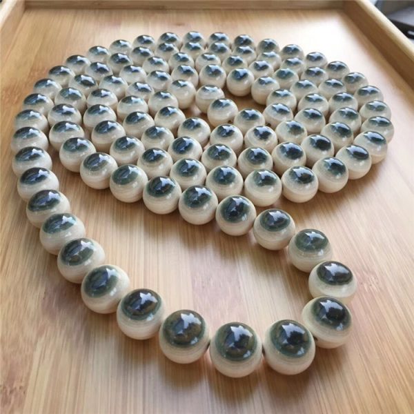 猛犸象牙20mm蓝眼睛108颗手串 - 图片 2