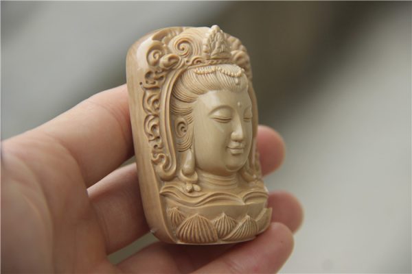 猛犸象牙咖啡观音吊牌子金亮大师冰咖观音挂牌 - 图片 2