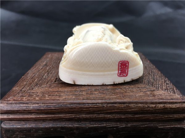 猛犸象牙红皮观音牌子金亮大师观音吊坠72g - 图片 3
