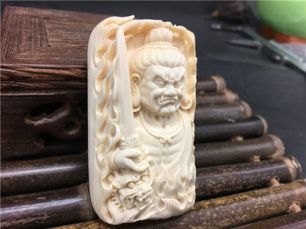 猛犸象牙不动明王牌子金亮大师不动明王挂牌71g - 图片 2