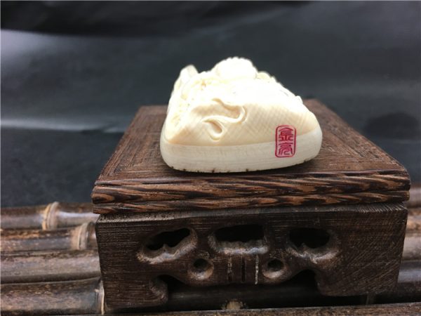 猛犸象牙不动明王牌子金亮大师不动明王挂牌71g - 图片 4