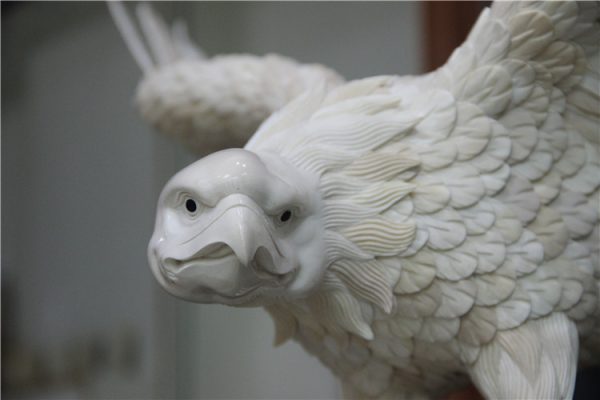 猛犸象牙老鹰摆件雕刻大鹏展翅老鹰 - 图片 8