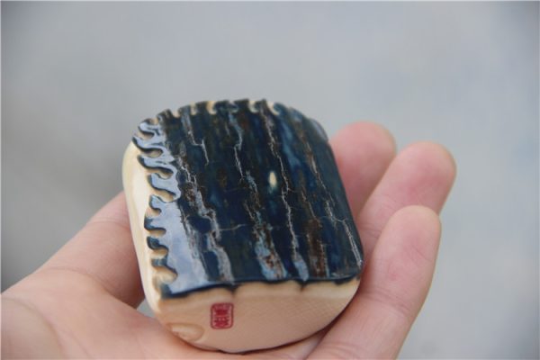 金亮大师猛犸象牙蓝皮不动明王挂牌 - 图片 2