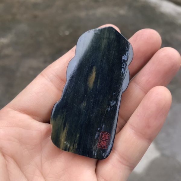 猛犸象牙蓝皮普贤菩萨吊坠 - 图片 2