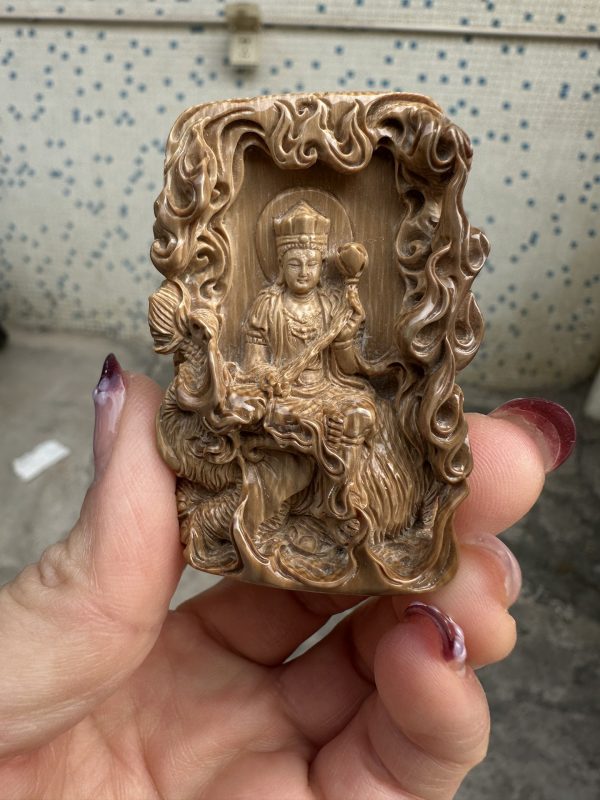 猛犸象牙咖啡普贤菩萨挂件牌子