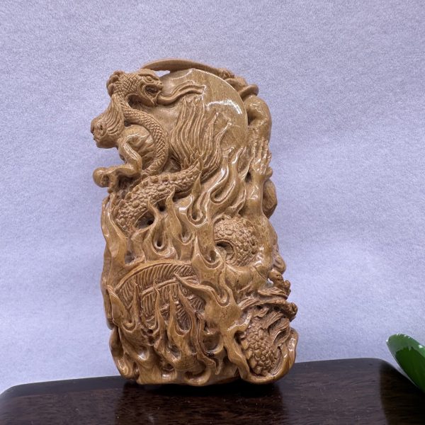 猛犸象牙六臂明王挂件 - 金亮大师手工镂空深雕 - 图片 2