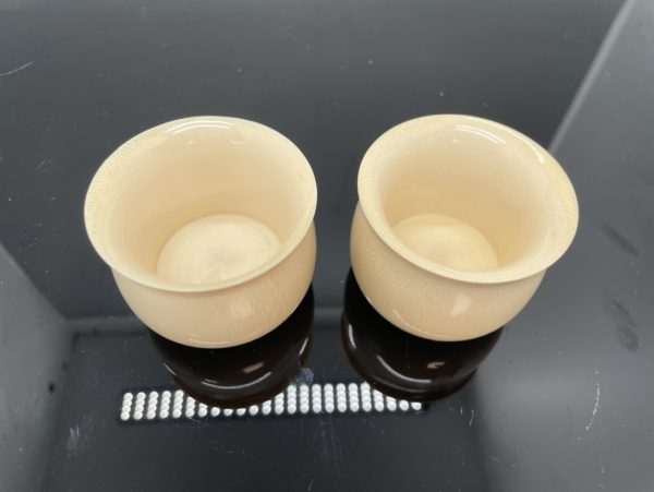 猛犸象牙茶杯对杯收藏级品茗器 - 图片 2