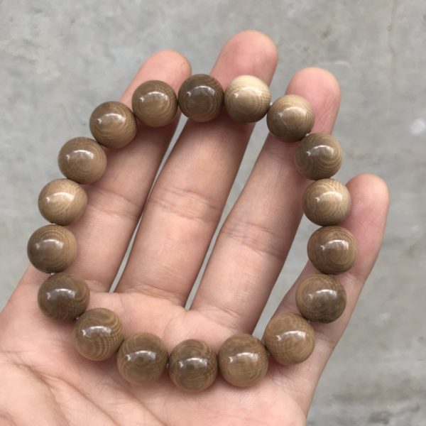 猛犸象牙12mm咖啡蓝眼睛手串带眼瞳 - 图片 2