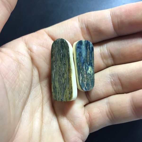猛犸象牙如意小吊坠蓝皮冰料 - 图片 2