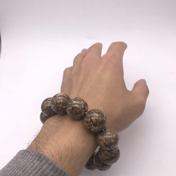 猛犸象牙牙髓手串2.0咖啡牙髓珠手串 - 图片 2
