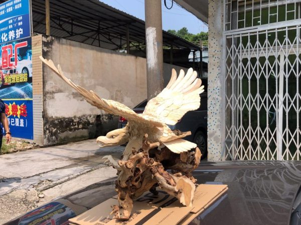 猛犸象牙老鹰雕刻摆件大鹏展翅 - 图片 2