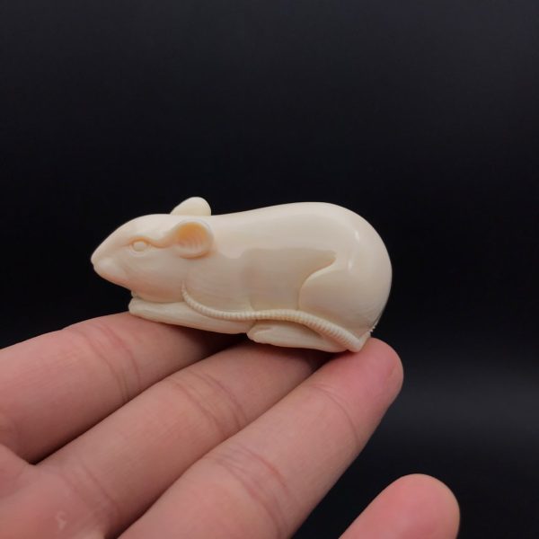 猛犸象牙老鼠吊坠挂件金亮老师鼠年作品 - 图片 2