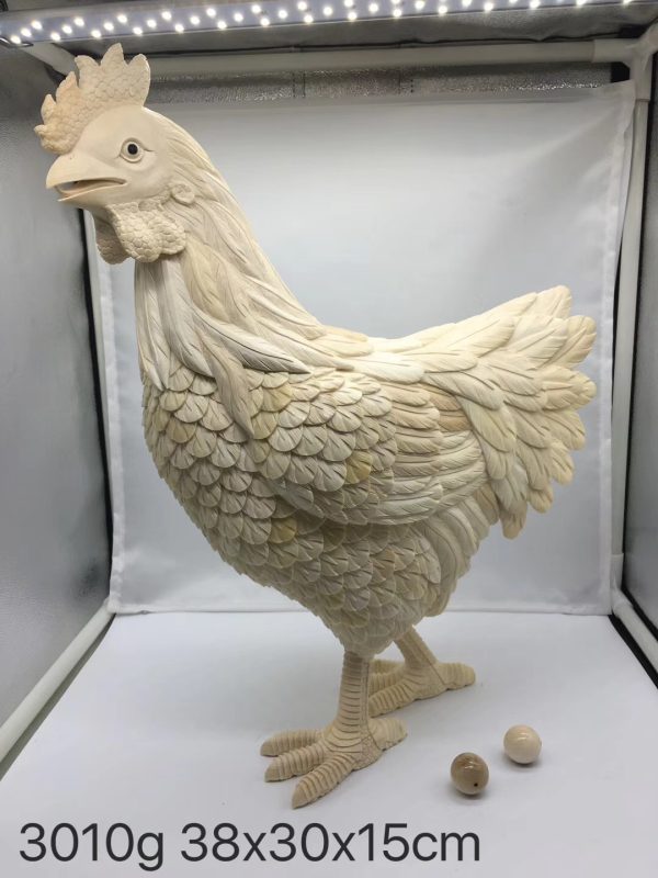 猛犸象牙母鸡摆件手工雕刻猛犸象牙母鸡摆件