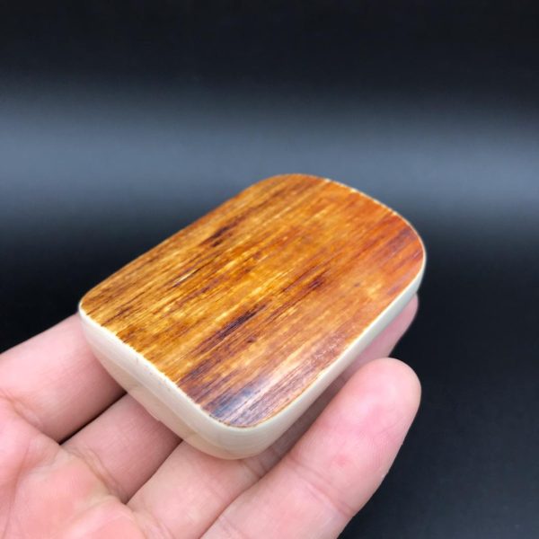 王金亮大师猛犸象牙大日如来牌子黄金红皮材料 - 图片 2