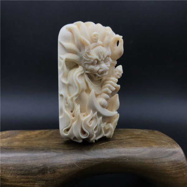 王金亮大师猛犸象牙天蓬元帅牌子挂件 - 图片 2