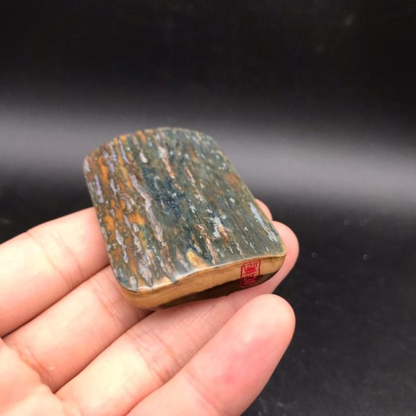 金亮大师猛犸象牙蓝皮咖啡钟馗牌子 - 图片 2