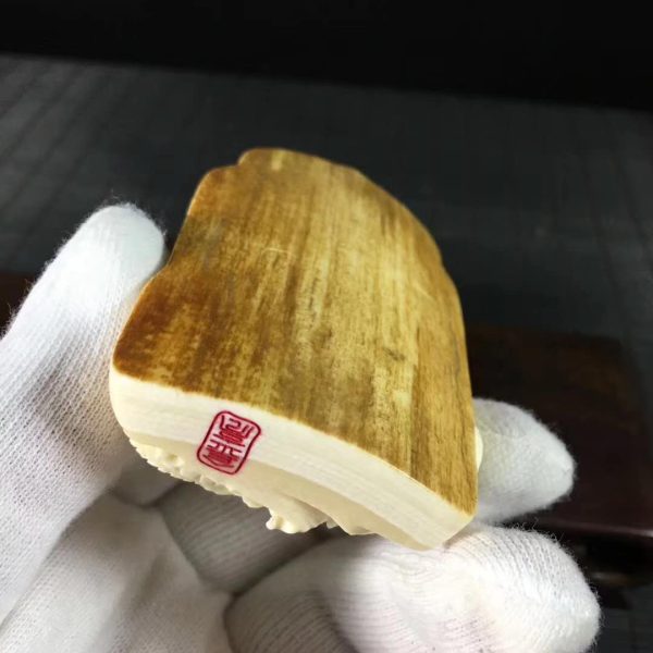 金亮老师猛犸象牙御龙观音牌子挂件 - 图片 3