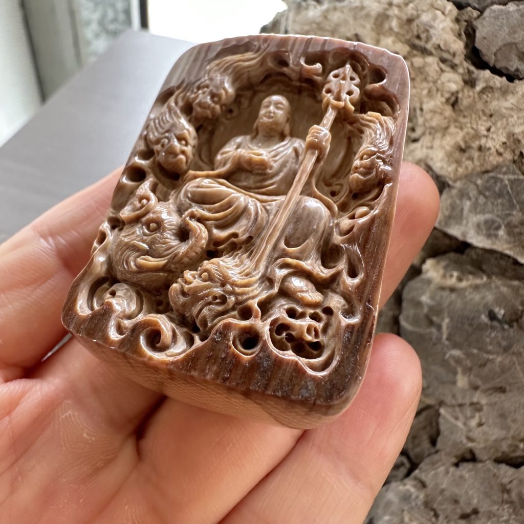 猛犸象牙牌子地藏王挂件