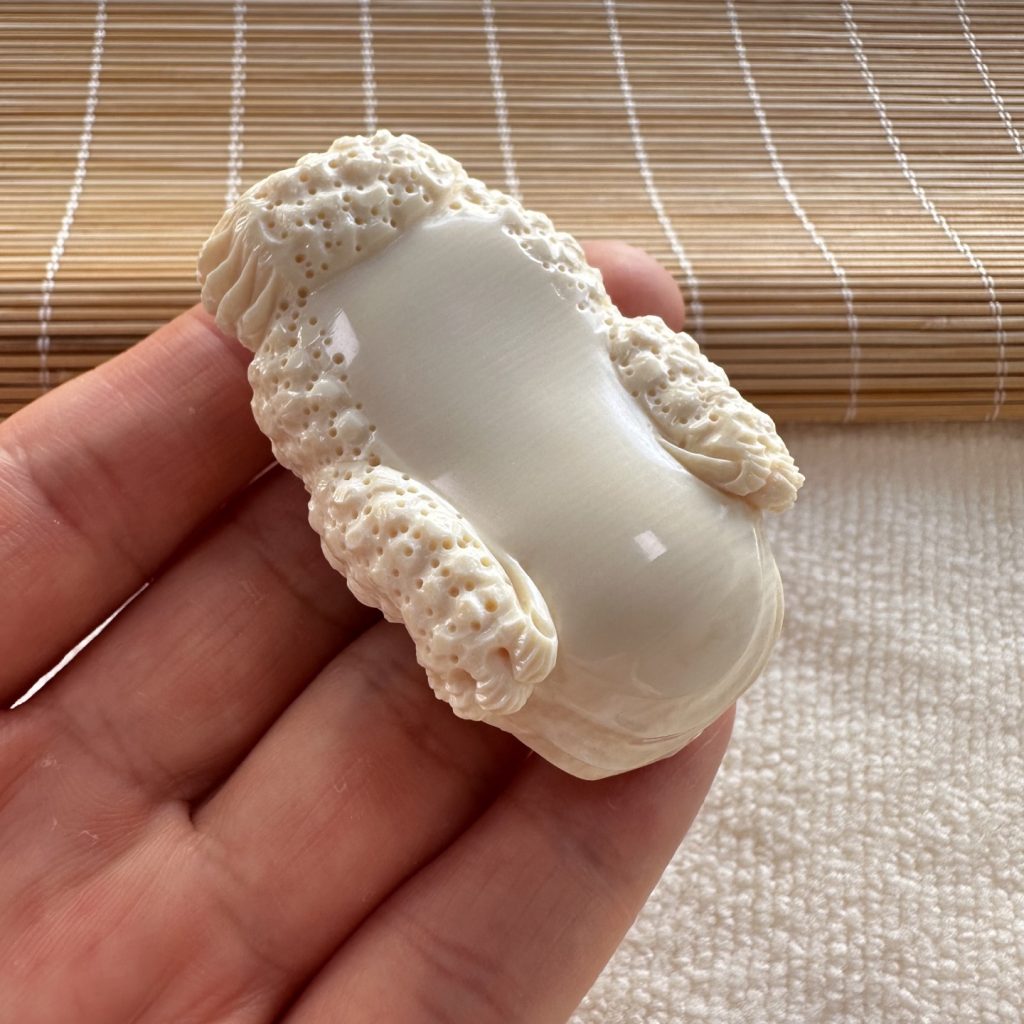 猛犸象牙手把件金蟾招财进宝的珍藏佳品