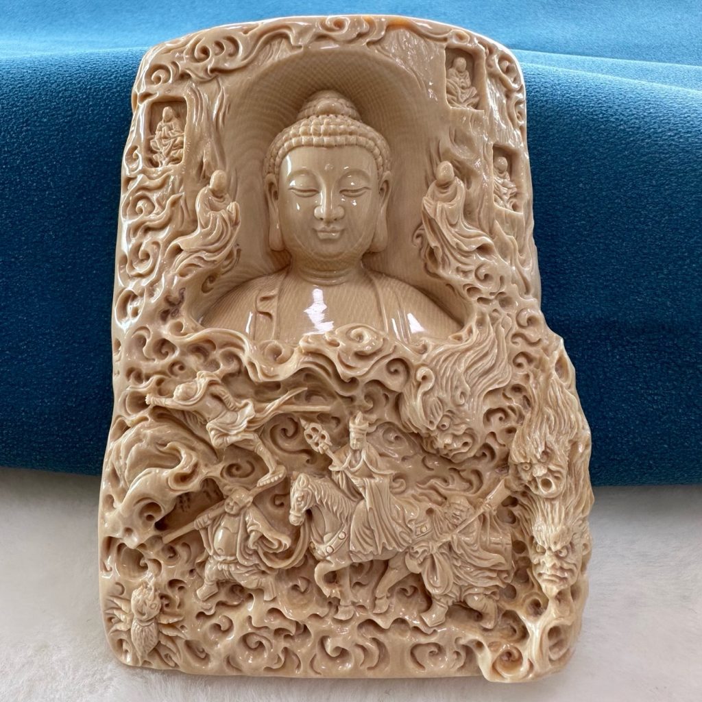 猛犸象牙果冻料雕刻作品《西游记》