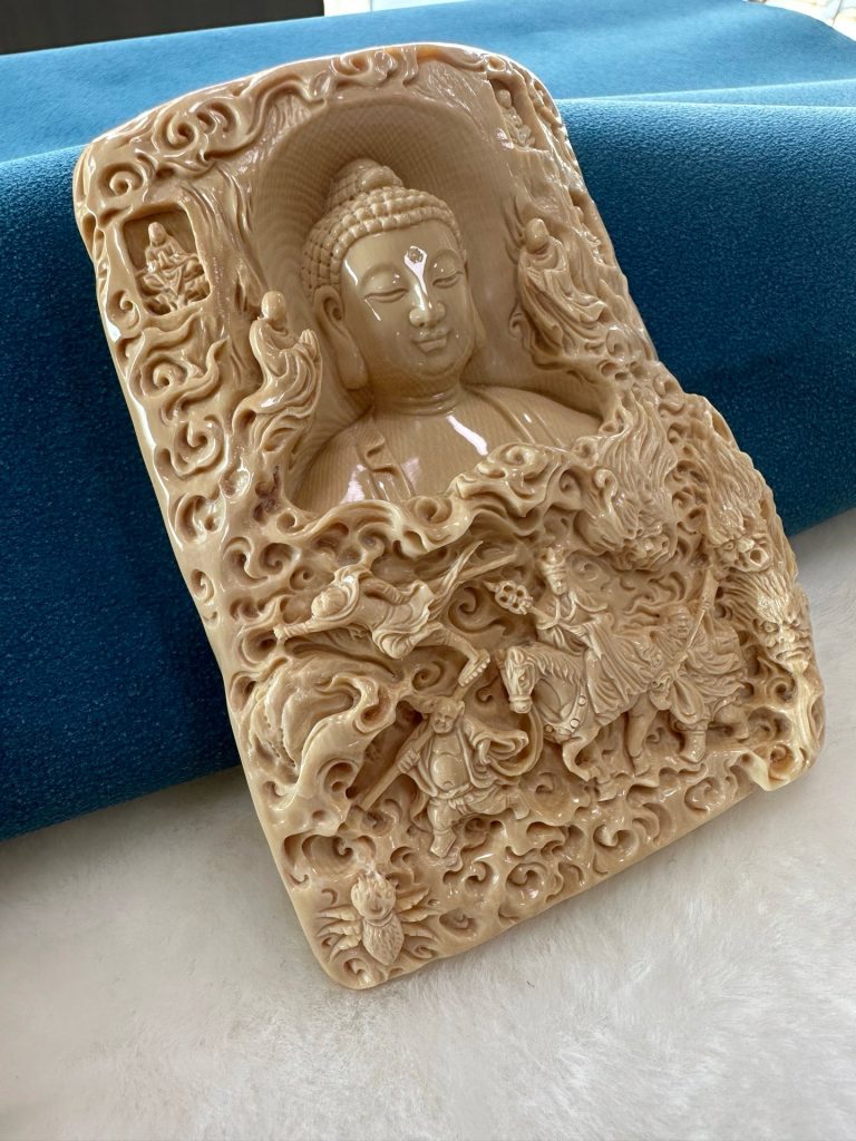 猛犸象牙果冻料雕刻作品《西游记》