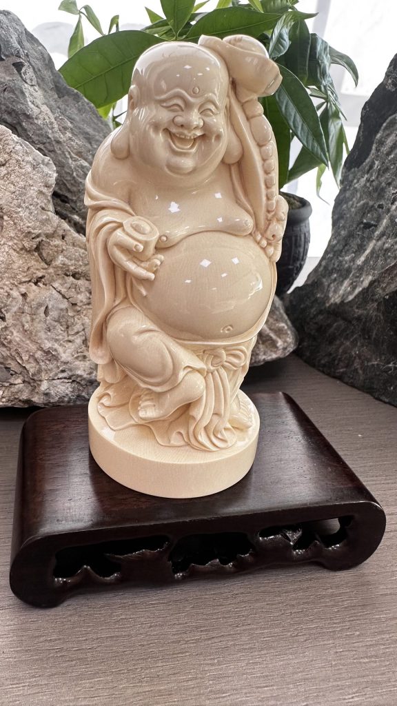 猛犸象牙摆件如意弥勒佛：笑迎八方福，纳福聚财的吉祥之选